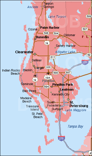Pinellas County: Pinellas County Map. Pinellas County: